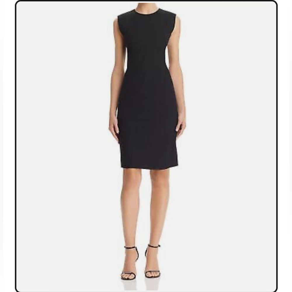 Theory Cap Sleeve A-Line Black Dress